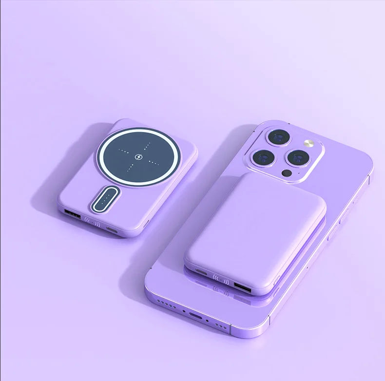 Slim Magnetic Power Bank- 5000mAh & 10,000mAh for Iphone Magsafe