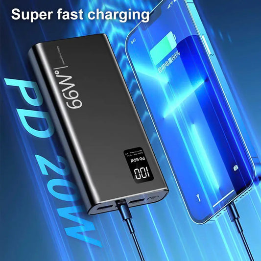 20,000mAh 65W Power Bank- Ultra Fast USB-C Charging for Phones & Laptops